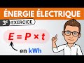 Comment calculer lnergie lectrique   exercice  3e  physique