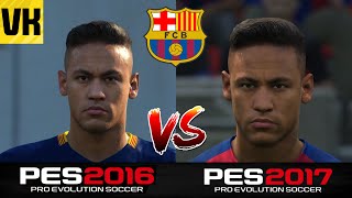 Pes 2017 Vs Real Life Vs Pes 2016 Barcelona Player Faces Comparison