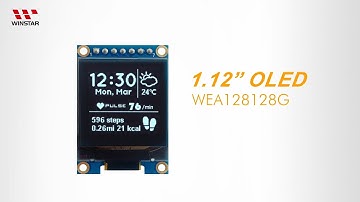1.12 inch COG OLED Display Module 128x128 with PCB (SH1107) -WEA128128G