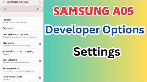 Samsung A05 Developer Options Settings | Samsung SM-A055F Developer Options dpi
