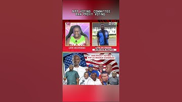 Geen volmachtstemmen voor de presidentsverkiezingen van de NPP..#shorts