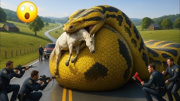 "Unbelievable Rescue! Giant Python Attacks — Brave Heroes Save White Horse 🐍🔥" 