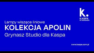 Liniowa lampa wisząca Apolin 65cm biała Kaspa video Liniowa lampa wisząca Apolin 65cm biała Kaspa video