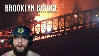 😱Fire breaks out on Brooklyn Bridge during July 4th fireworks show *REACTION*