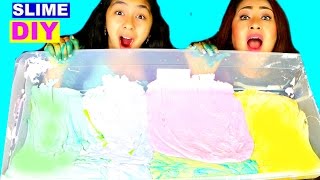 Rainbow Fluffy Slime Super Fun DIY|B2cutecupcakes