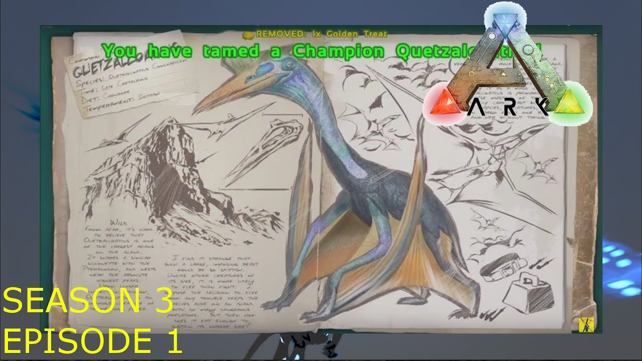 ARK Modded Xtreme Genesis S3E1 - 757 Champion Quetzal Tame!
