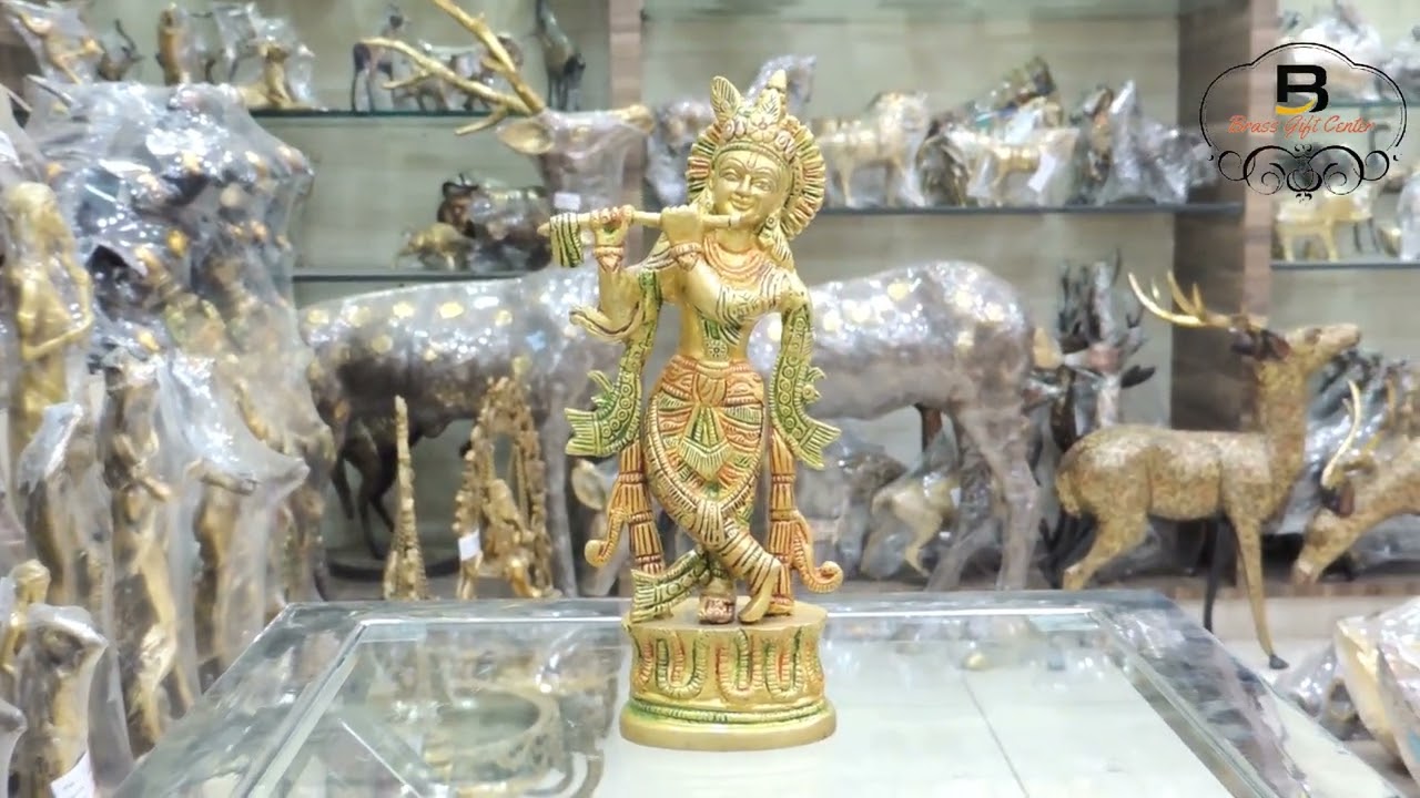 Brass Krishna Colour Statue (BS938 B) || Janmastami Special || Krishan ji Idol