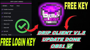 DRIP CLIENT V 1.5 NEW UPDATE VIDEO BR CS OPP WORK ALL SERVER OPP WORK ALL DEVICE WORKING ✅ FREE HACK