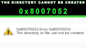 0x80070052 The directory or file cannot be created on USB drive or HDD FIX