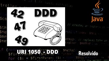 DDD (URI 1050) - Exercício resolvido Java - Beecrowd
