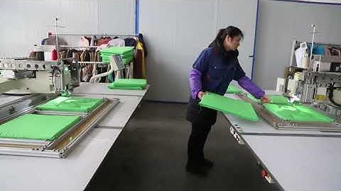 Richpeace Automatic Cushion Tufting Machine   1 Worker Operate Two Machines