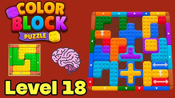 Color block puzzle 3d jam level 18 solution walkthrough