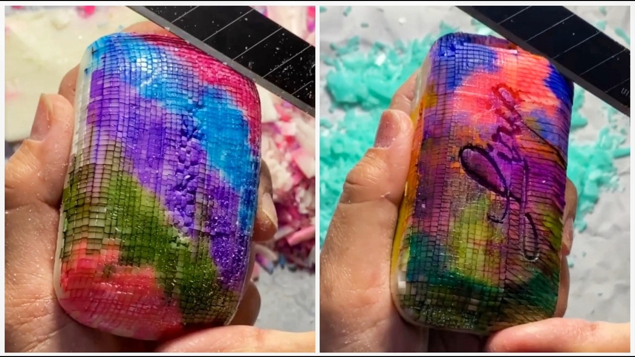 ✨ ASMR Soap Carving for Stress Relief ✨