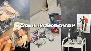 s4 vlog🛋 room makeover; cleaning, decorating and a korea haul!