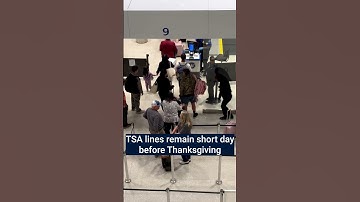 TSA Lines Short Before Thanksgiving