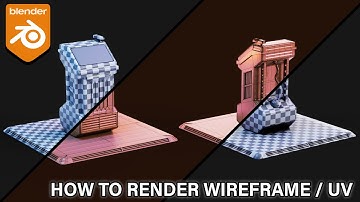 Blender Quad Wire & UV Render