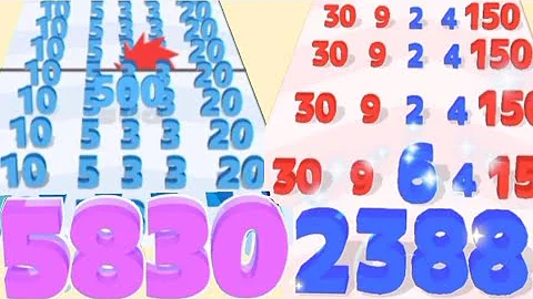 8 Minutes New Satisfying And Relaxing Math Games - Number Merge Vs Number Run