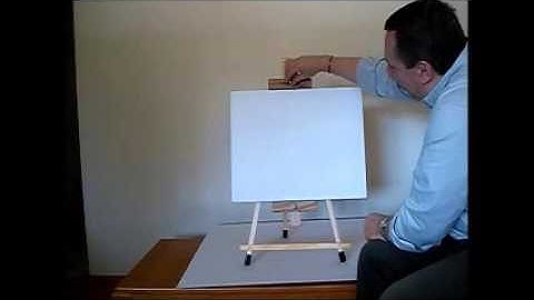 Swing Easel - Securing a canvas to the easel