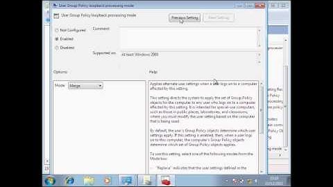 A video demonstration of group policy and loop back mode