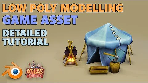 Make a Low Poly Tent | Blender 2.8 | Detailed Tutorial | Mobile game assets