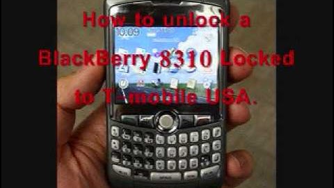 How to unlock a T-mobile USA BlackBerry 8310 - MEP IMEI Unlock a Tmobile BlackBerry 8310