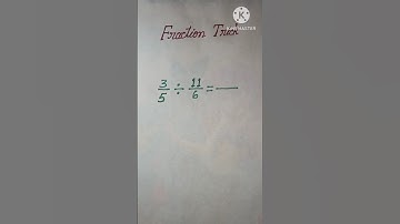 Fraction Trick | How to solve division of fraction?#fraction #genius #ytshorts