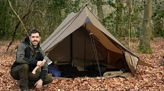 Overnight the ‘Cabin’ Tent - Spring Camping & Cooking on the Fire