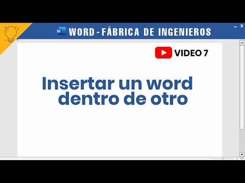 Video: Cómo Insertar Un Archivo En Word