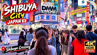 4K HDR Night View of Shibuya city. Hidden fact at midnight in Shibuya. Japan. 