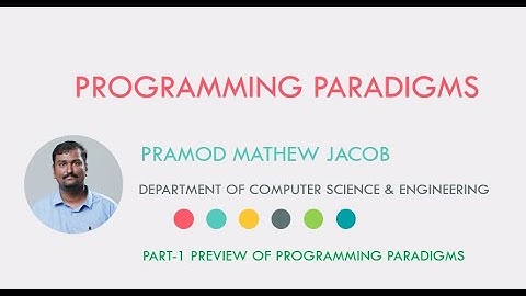 PROGRAMMING PARADIGMS | Preview of Programming Paradigms| Part 1