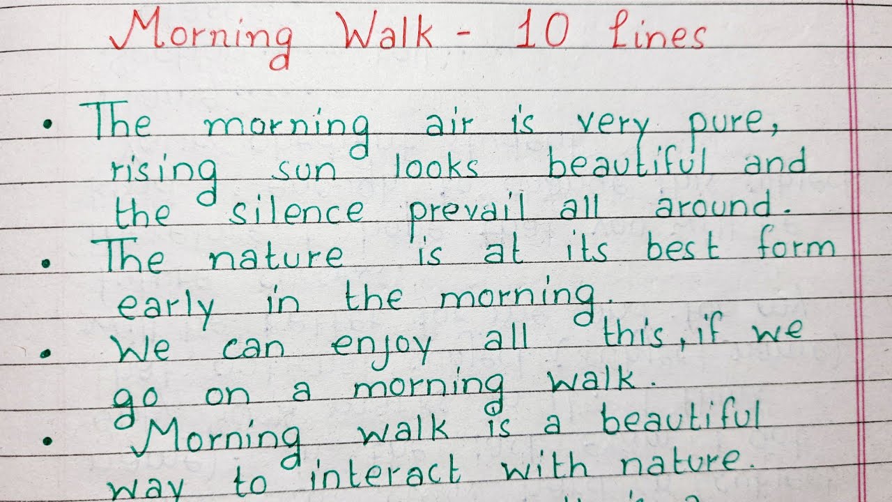 a morning walk essay class 8