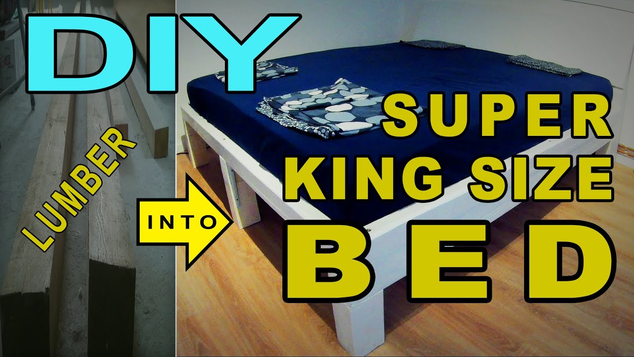 DIY BED from CONSTRUCTION LUMBER with BASIC tools