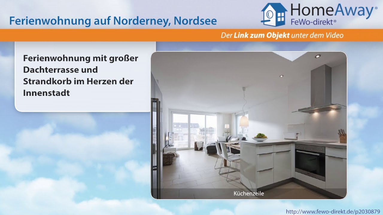 Norderney: Ferienwohnung mit großer Dachterrasse und Strandkorb im Herzen - FeWo-direkt.de Video