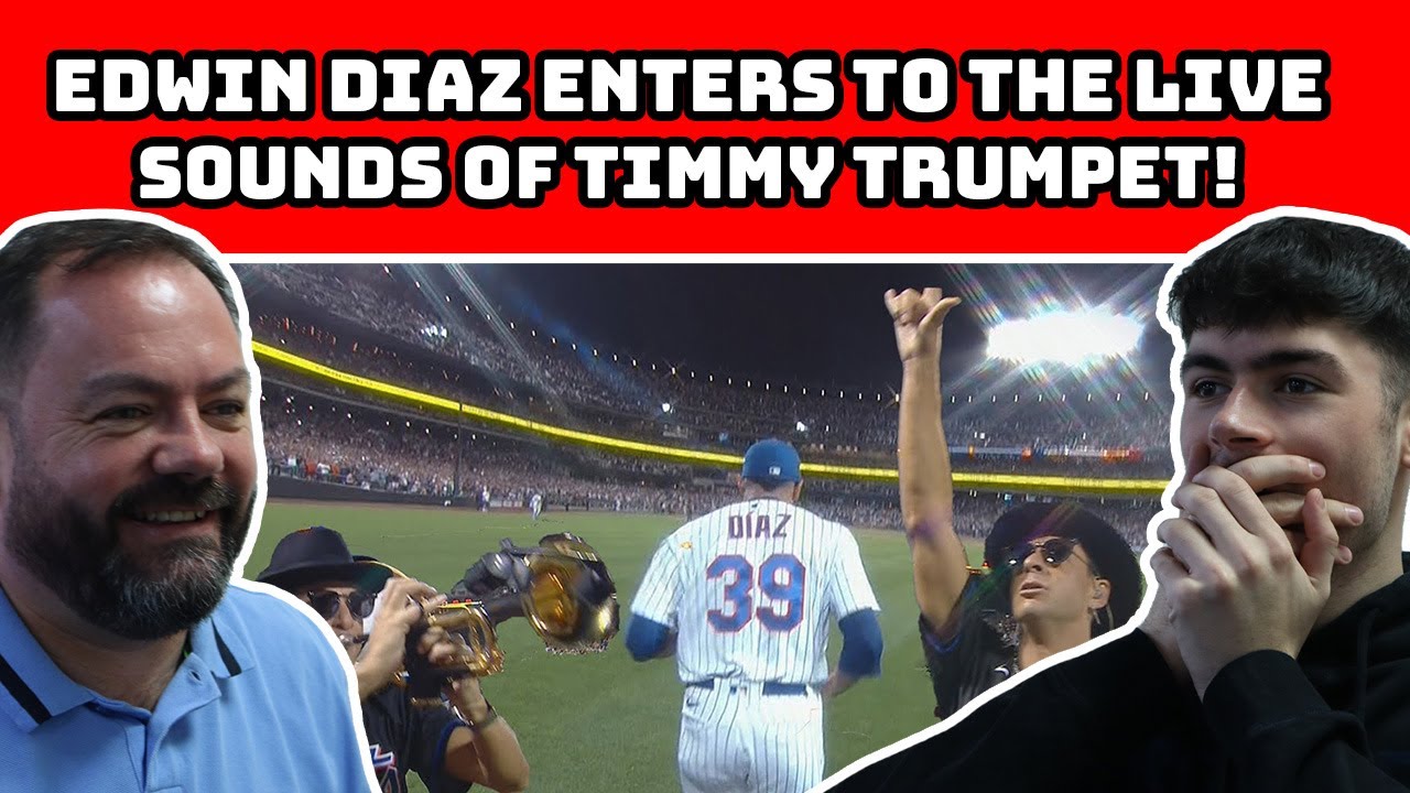 British Father and Son Reacts! Edwin Diaz Entry With Timmy Trumpet at