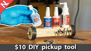 Using CA glue to quickly make a Magnetic Pickup Sweeper - Superglue tips included