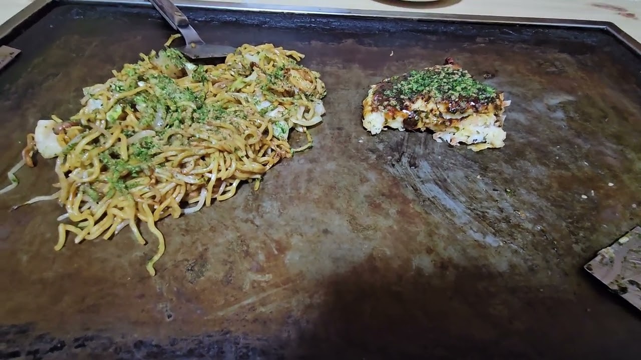 Okonomyiaki Restaurant in Oshamanbe, Hokkaido, Japan