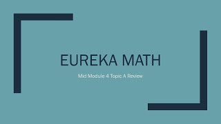 Mid Module 4 Topic A - Review