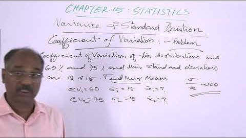 Class11 Chapter15 Statistics - Coefficient of variation - Problem