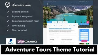Adventure Tours GPL Theme Demo Installation - Real GPL
