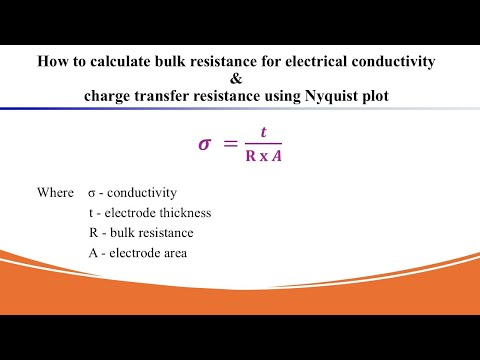 How to calculate electrical conductivity and charge transfer resistance using Nyquist plot