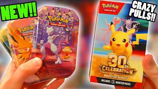 Opening NEW Pokemon 30th Celebration Bundles and Tins!!