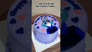 Vector Art Theme Cake💜💜💜 #customizedcake #cake #birthdaycake #cute #cat #handmade #diy