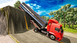 Cars vs Unfinished Road - Extreme Off-Roading Challenge in BeamNG Drive