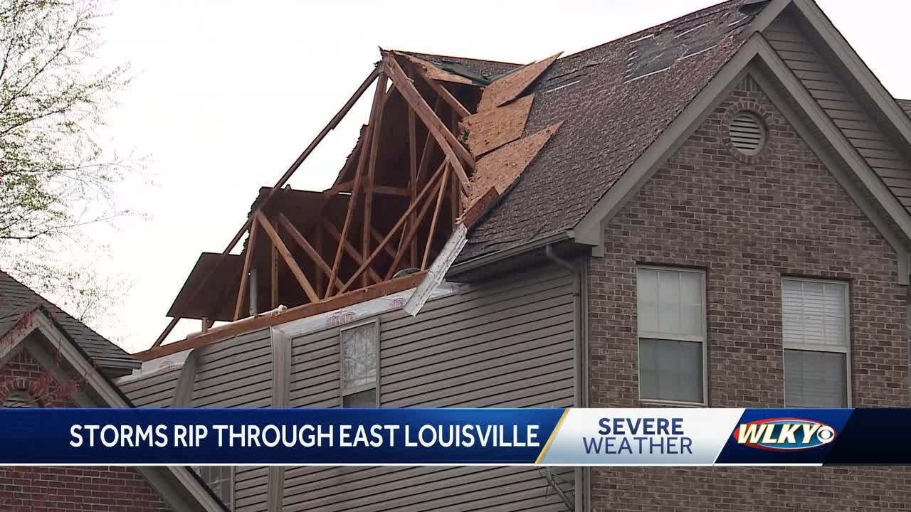 Storms leave behind major damage in east Louisville