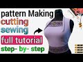 How to make this collar and bodice in 3 steps | Pattern making, cutting, sewing + fit
