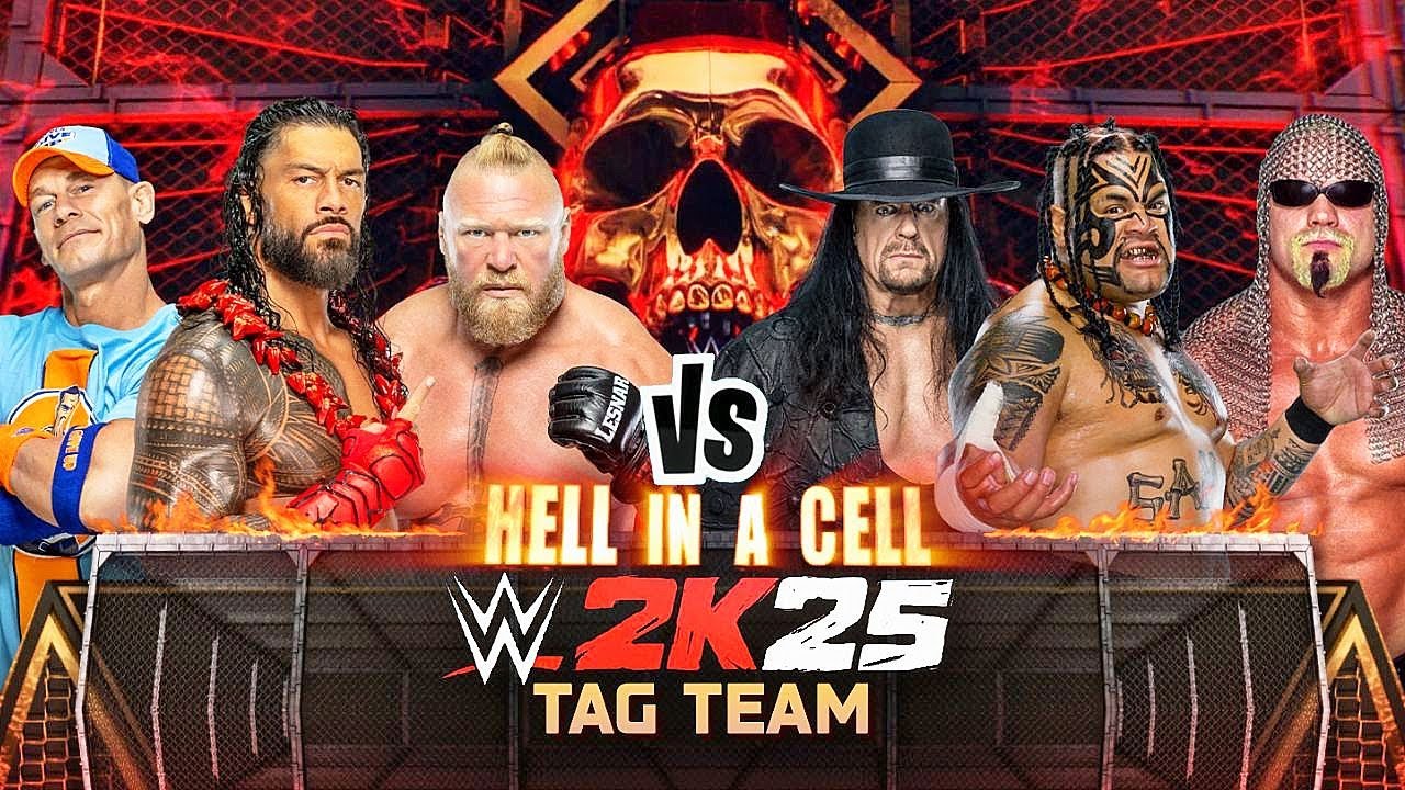EPIC WWE 2K25 Battle: Roman Reigns, John Cena & Brock Lesnar vs Undertaker, Umaga & Scott Steiner