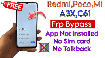 Xiaomi,Redmi,Mi,Poco, A3X,C61, Frp Remove Unlock Tool | Poco C61 Frp Bypass Unlock Tool | 2025
