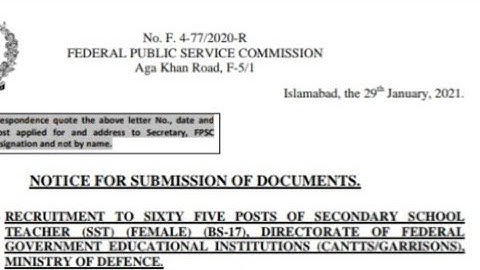 fpsc sst (female)|result announced on 29.01.2021|einfa