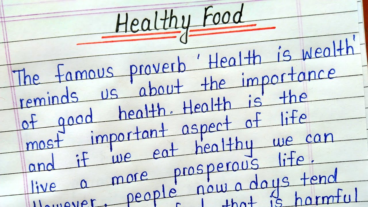 importance of eating healthy food essay 200 words