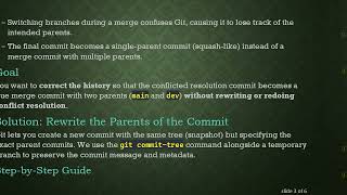 How to Squash a Merge Commit with a Previous Commit in git